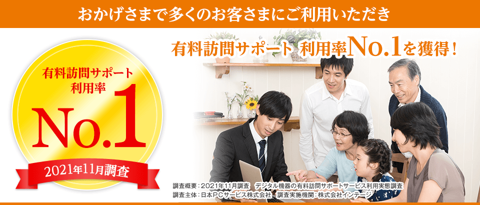 おかげさまでドクター・ホームネットを運営する日本ＰＣサービスは顧客満足度No.1を獲得！